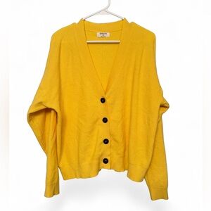 Zenana Outfitters Women's Yellow Cardigan Sweater